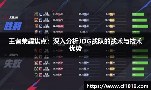 王者荣耀焦点：深入分析JDG战队的战术与技术优势